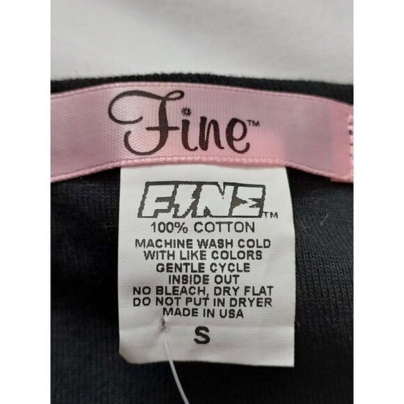 Vintage French Kitty by Mighty Fine Womens Top, Fine, Black, Small - Picture 4 of 5